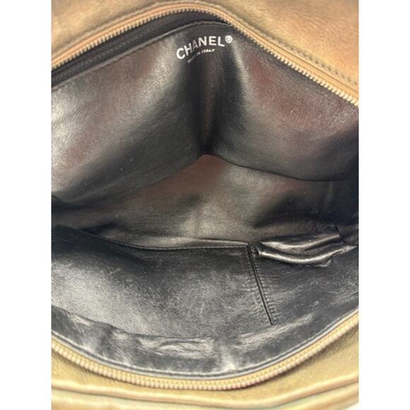 Chanel Goatskin Luxe Ligne Bowling Bag* Bronze Metallic*COA *sticker in tact - Picture 11 of 16